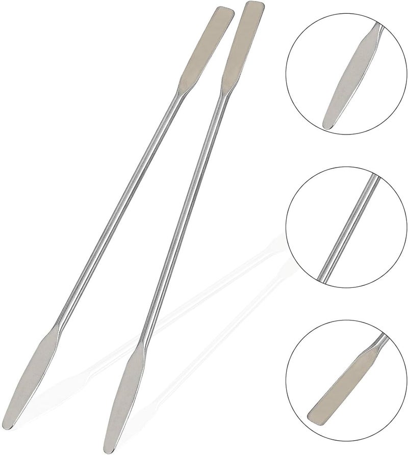 CHYDST 3 PCS Lab Spatula - Stainless Steel, Double-Ended, Semi-Micro Shovel with Tapered Arrow and Flat Ends - Image 3